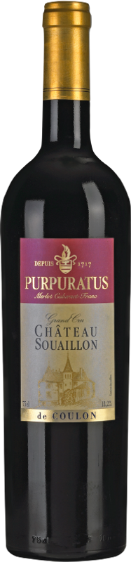 Bottiglia di Château Souaillon Purpuratus AOC di Laurent de Coulon