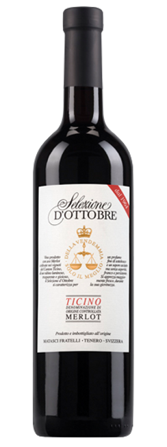 Image of Fratelli Matasci Merlot del Ticino Selezione d'Ottobre DOC - 50cl - Tessin, Schweiz bei Flaschenpost.ch