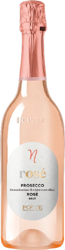 Bottiglia di Ponte Prosecco Spumante Rosé brut millesimato DOC di Viticoltori Ponte