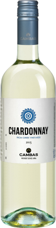 Bottiglia di Chardonnay Designation of Origin Peleponese di Cambas Winery