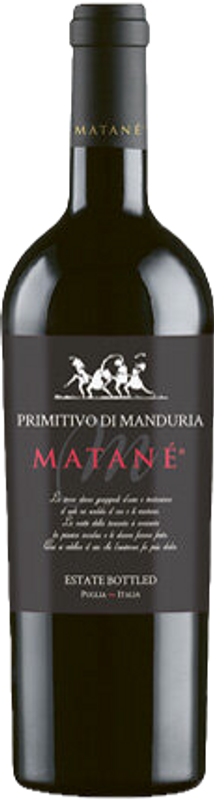 Bouteille de Primitivo Puglia Matané Marzano IGT de Matané