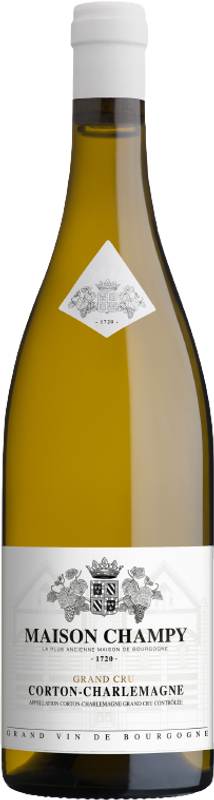 Bottiglia di Corton Charlemagne Grand Cru Chardonnay AOC di Champy