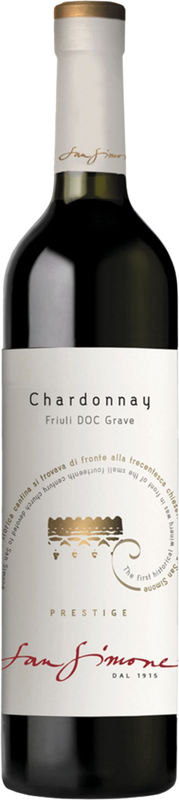Bottle of Chardonnay Prestige Grave del Friuli DOC from San Simone