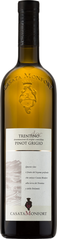 Bottiglia di Casata Monfort Pinot Grigio Trentino DOC di Cantine Monfort