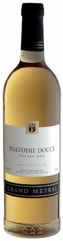 Bouteille de Malvoisie douce du Valais AOC Grand Metral de Provins