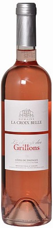 Bottiglia di Le Champ des Grillons Cotes de Thongue rose IGP di Domaine La Croix Belle