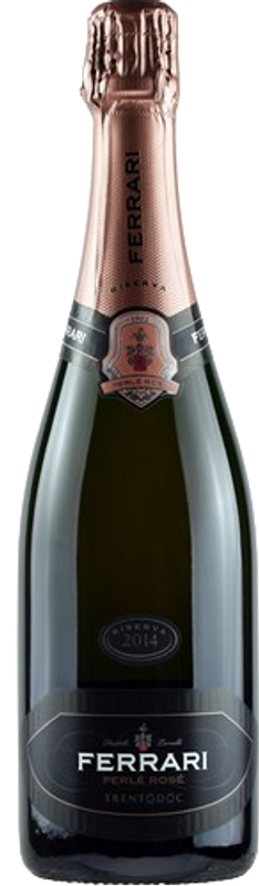 Bottiglia di Perlé Rosé Riserva Brut Trento DOC di Ferrari