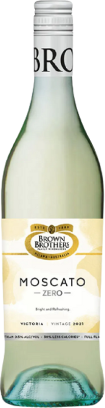 Flasche Moscato Zero entalkoholisiert von Brown Brothers