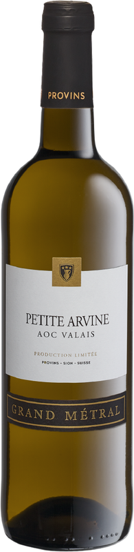 Bottiglia di Petite Arvine du Valais AOC Grand Metral di Provins