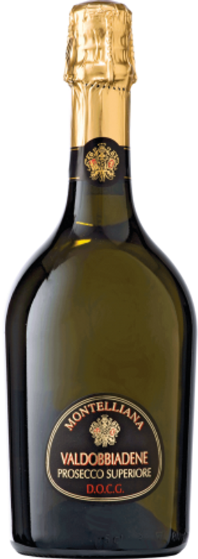 Bottle of Prosecco extra dry DOC Valdobbiadene from Montelliana