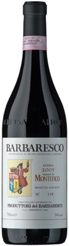 Bottiglia di Barbaresco DOCG Riserva Montefico di Produttori del Barbaresco