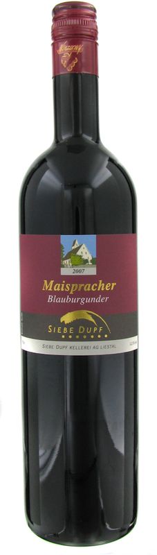 Bottiglia di Maispracher Blauburgunder di Siebe Dupf Kellerei