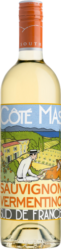Flasche Côté Mas Blanc Meridional IGP Pays d'Oc von Jean-Claude Mas