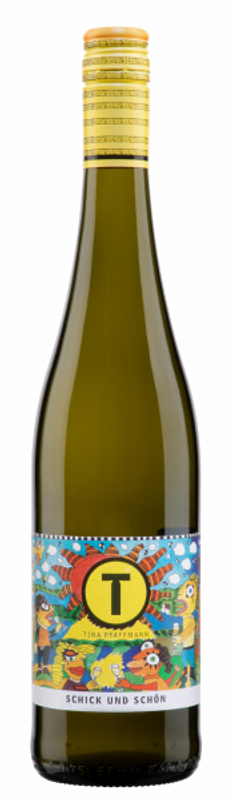 Flasche Riesling trocken Schick und Schön von Tina Pfaffmann