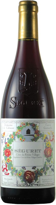 Bouteille de Seguret rouge Cuvee Garnacho de Domaine de Cabasse