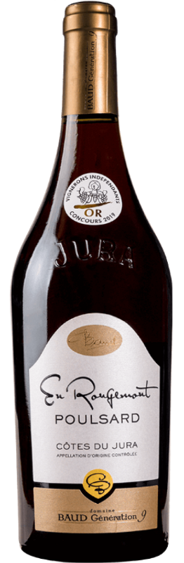 Bottiglia di Poulsard En Rougemont Côtes du Jura di Domaine Baud