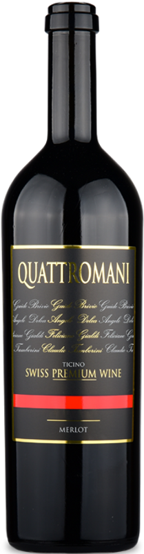 Bottle of Quattromani Merlot del Ticino DOC from SPW TICINO (Delea-Gialdi-Tamborini)