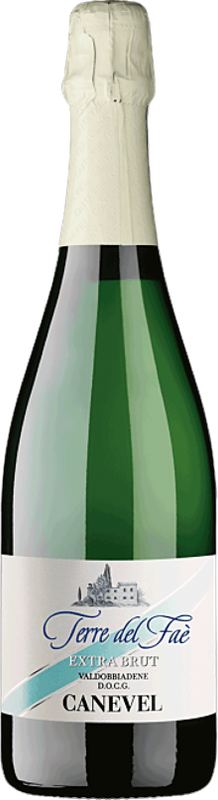 Bottle of Terre del Faè – Valdobbiadene Prosecco Superiore DOCG Spumante extra brut from Spumanti Canevel