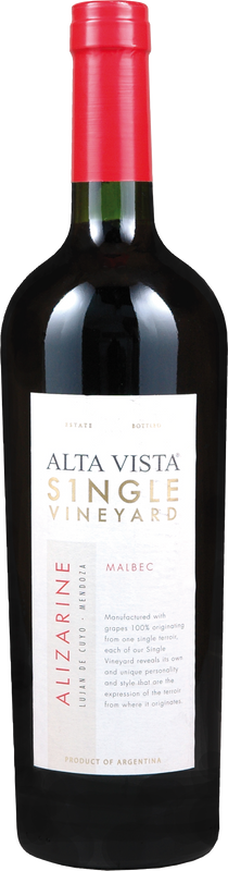 Bottle of Alizarine Single Vineyard Malbec from Alta Vista