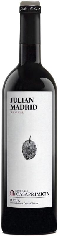 Bottle of Julian Madrid Reserva de la Familia from Bodegas Casa Primicia