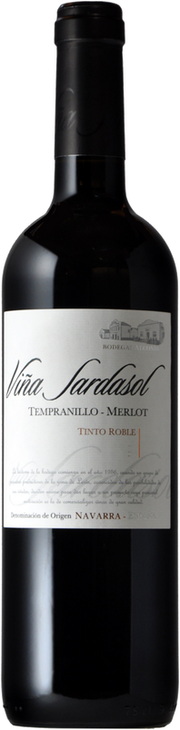 Flasche Navarra Tempranillo-Merlot Sardasol DO von Bodegas Alconde