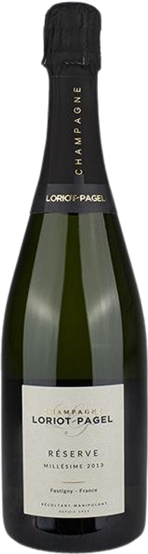 Bottiglia di Champagne Brut Cuvée de Réserve AOC di Loriot-Pagel