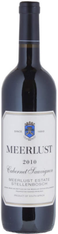 Bottle of Cabernet Sauvignon from Meerlust Estate