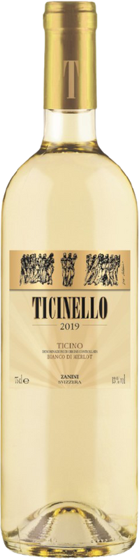 Bottiglia di Ticinello Merlot Bianco del Ticino DOC di Zanini