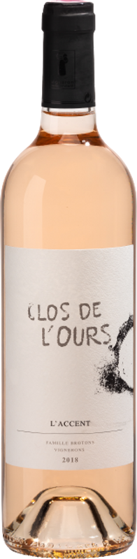 Bottle of Rosé L'Accent AOC Côtes de Provence from Clos de l'Ours