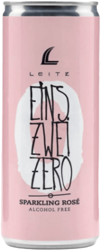 Bottiglia di Sparkling Rosé Eins Zwei Zero ohne Alkohol di Leitz