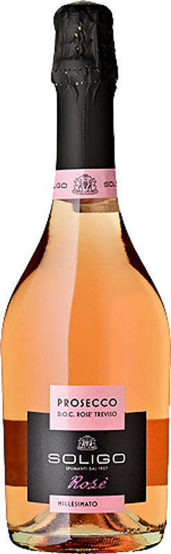 Bottiglia di Prosecco Treviso DOC Rosé Millesimato Brut di Colli del Soligo