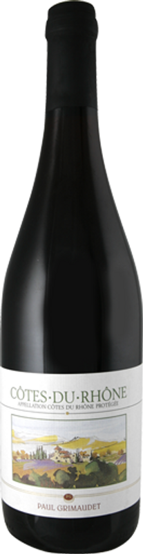 Bottiglia di Côtes du Rhône AOP di Paul Grimaudet