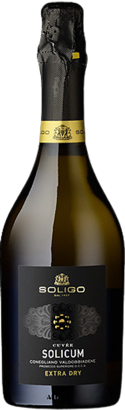 Bottiglia di Prosecco di Valdobbiadene e Conegliano Superiore DOCG Solicum Cuvee Extra Dry di Colli del Soligo