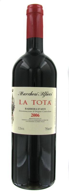 Bottiglia di Barbera d'Asti La Tota DOC di Marchesi Alfieri