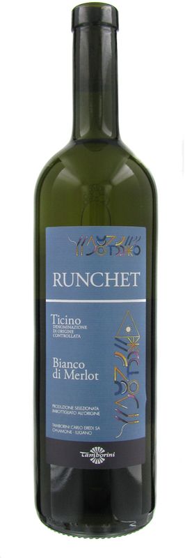 Flasche Runchet Bianco Merlot del Ticino DOC von Tamborini