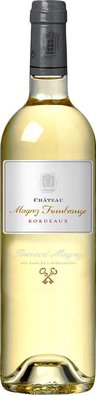 Bottiglia di Magrez Fombrauge Bordeaux Blanc Sec di Bernard Magrez