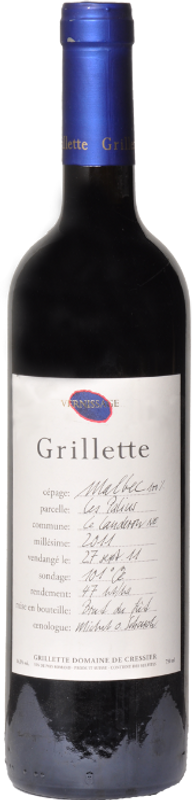 Bottiglia di Malbec Les Palins Vin de Pays Romand di Grillette Domaine De Cressier