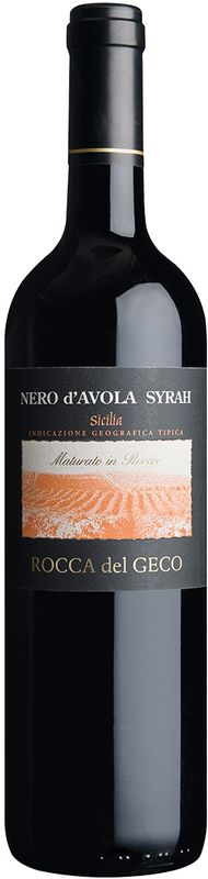 Bottle of Nero d'Avola Syrah IGP from Rocca del Geco