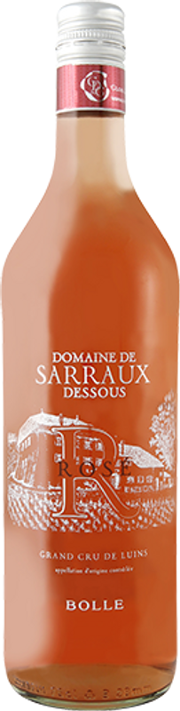 Bottiglia di Domaine de Sarraux-Dessous Rose Grand Cru Luins AOC di Bolle