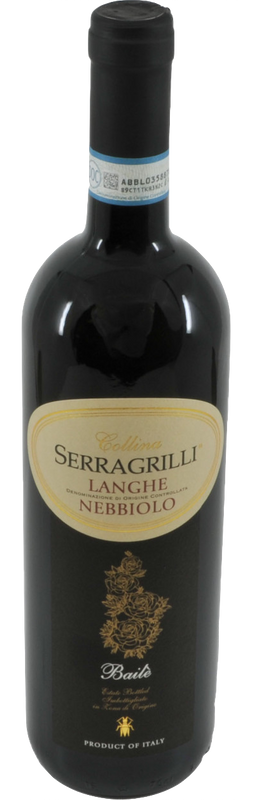Bottle of Langhe Nebbiolo DOC Bailè from Serragrilli