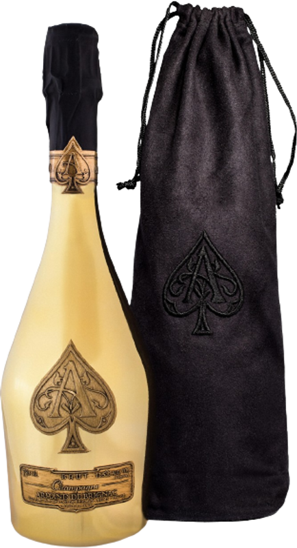 Bottiglia di Ace of Spades Champagne Brut Gold di Armand de Brignac