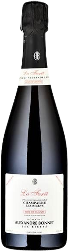 Bottiglia di Champagne Extra-Brut Rosé de Saignée La Forêt AOC di Alexandre Bonnet