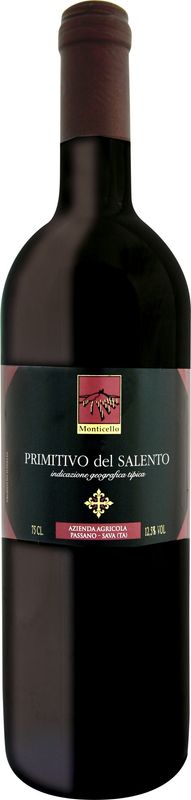 Flasche Monticello Primitivo del Salento IGP von Monticello