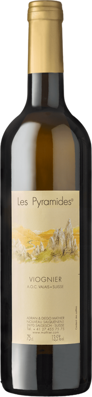 Bottiglia di Viognier Les Pyramides AOC di Adrian Mathier