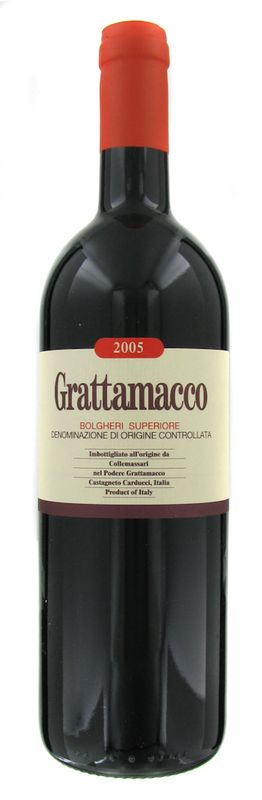 Flasche Grattamacco Bolgheri Superiore DOC von Podere Grattamacco