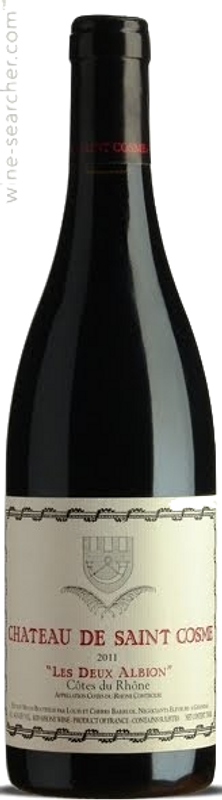 Bottle of Côtes du Rhône Les Deux Albion AC from Château Saint Cosme (Louis & Cherry Barruol)