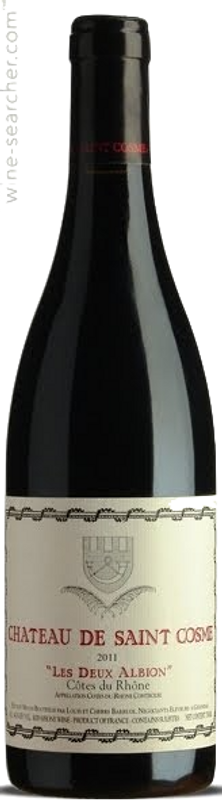 Bouteille de Côtes du Rhône Les Deux Albion AC de Château Saint Cosme (Louis & Cherry Barruol)