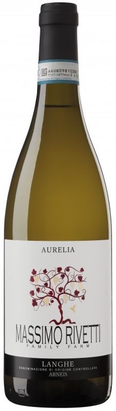 Bottiglia di Arneis Langhe DOC Aurelia di Massimo Rivetti