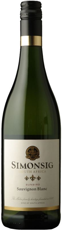 Bottle of Sunbird Sauvignon Blanc from Simonsig Estate