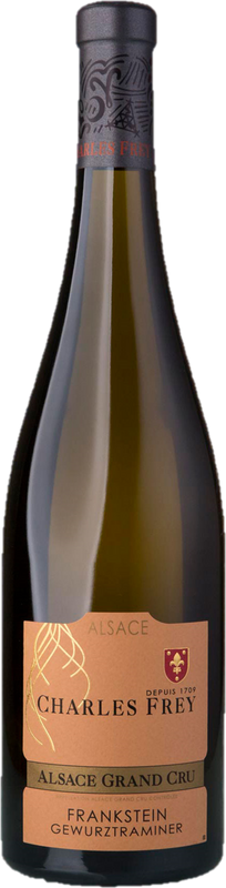 Bottiglia di Gewürztraminer Frankstein Grand Cru Alsace AC di Charles Frey